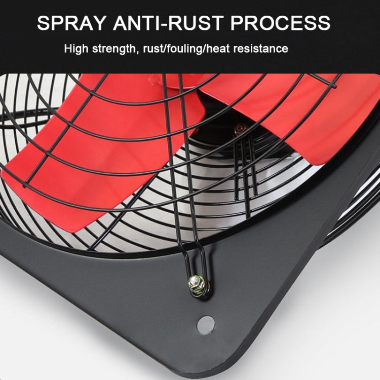 12 -inch Single Grilles Kitchen Exhaust Fan Wall Window Fan High Power Industrial Extractor Fume Space Extractor Hood,CN Plug by bashfashion