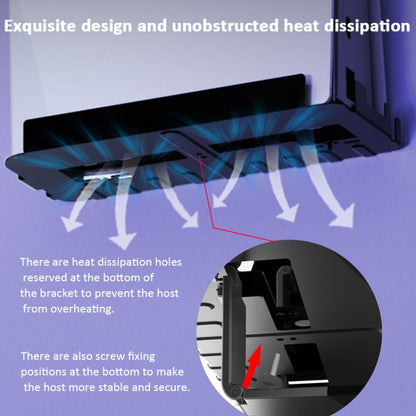 For PS5 Console iplay Wall-mounted Bracket Can Store Controllers/VR Glasses/Headphones(Black) by iplay