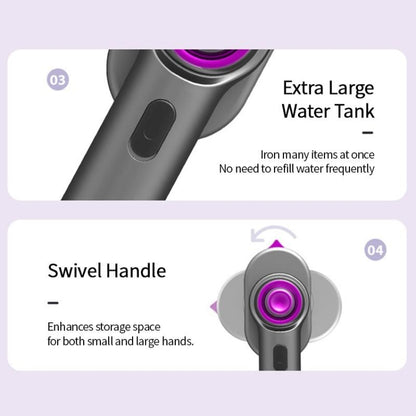 30W Mini Steamer Rotary Folding Iron Insulation Anti-Scald Garment US Plug(Grey) by bashfashion