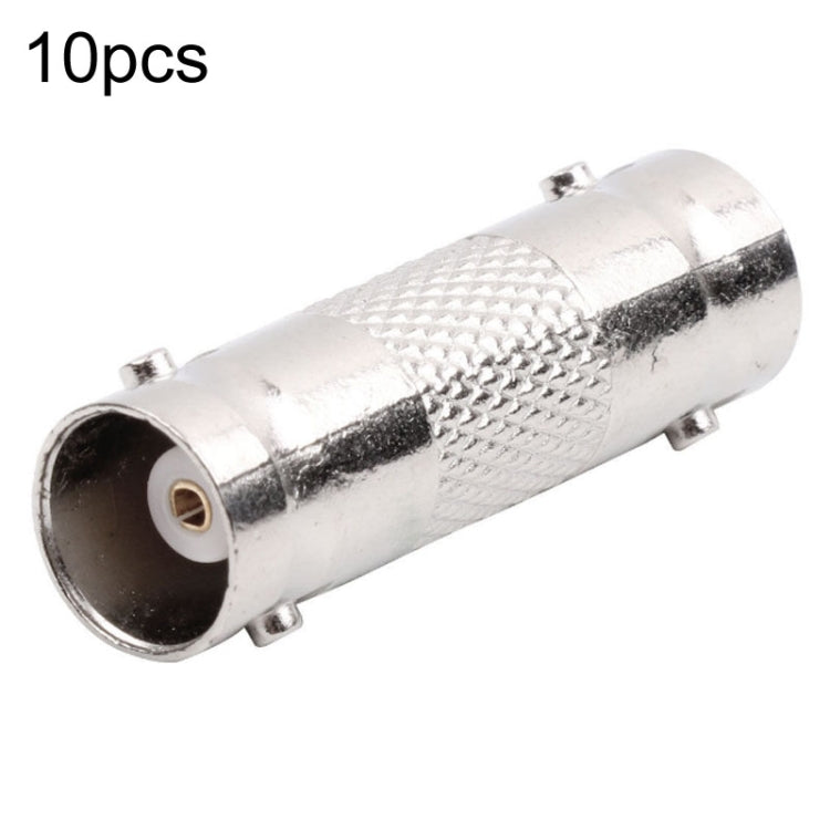 10pcs BNC Female To Female Straight Through Adaptor Surveillance Dual Pass-Through Connector by bashfashion