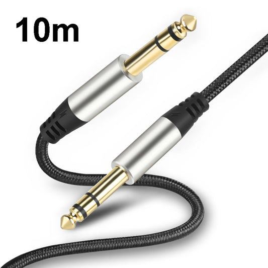 10m Audio Mixing Console Amplifier Drum Connection Cable 6.35MM Male To Male Audio Cable 28AWG OD4.0MM(Silver) by bashfashion