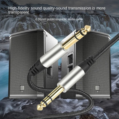 10m Audio Mixing Console Amplifier Drum Connection Cable 6.35MM Male To Male Audio Cable 28AWG OD4.0MM(Silver) by bashfashion