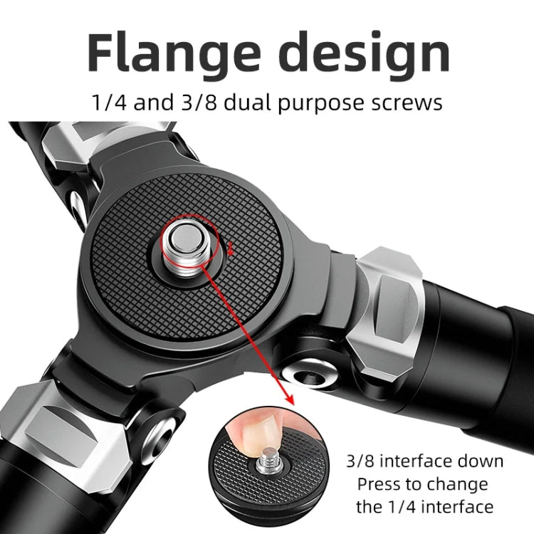 BEXIN RC254 Carbon Fiber Portable Folding Tripod SLR Camera Low Gravity Center Gimbal Photography Bracket by BEXIN