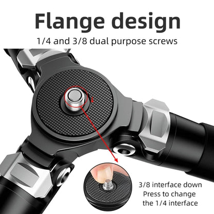 BEXIN RC254 Carbon Fiber Portable Folding Tripod SLR Camera Low Gravity Center Gimbal Photography Bracket by BEXIN