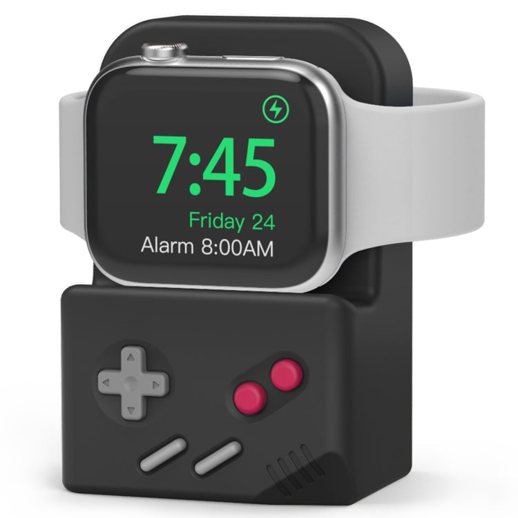 For Apple Watch Silicone Charging Stand Charging Base Storage Stand Without Charger(Black) by bashfashion