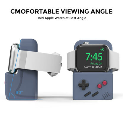 For Apple Watch Silicone Charging Stand Charging Base Storage Stand Without Charger(Grey) by bashfashion