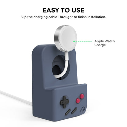 For Apple Watch Silicone Charging Stand Charging Base Storage Stand Without Charger(Grey) by bashfashion