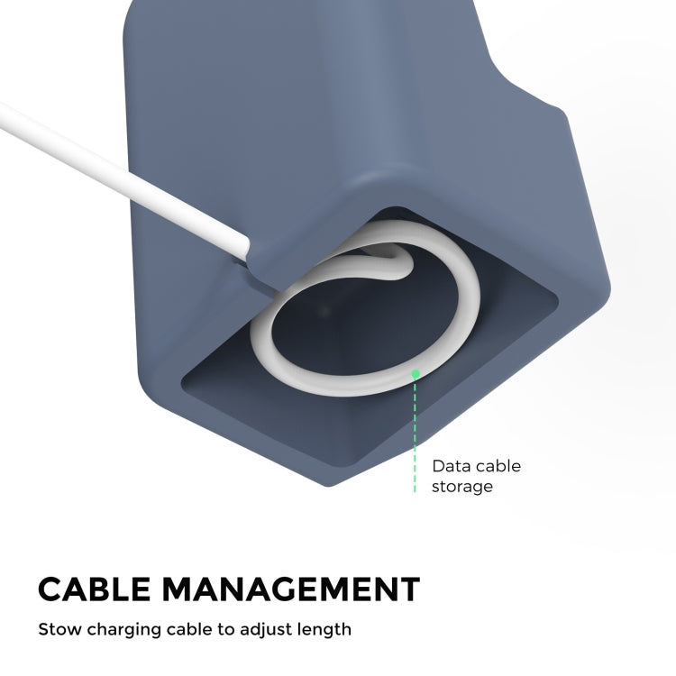 For Apple Watch Silicone Charging Stand Charging Base Storage Stand Without Charger(Black) by bashfashion