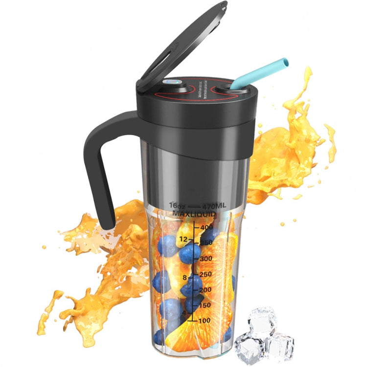 Portable Mini Electrical Extractors USB Charging Multifunctional Juicer(Black) by bashfashion