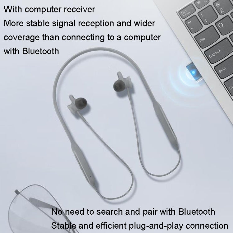 Lenovo ThinkBook UC100 Neckband Dual Wireless Bluetooth Earphone Cell Phone Computer Simultaneous Connection by Lenovo