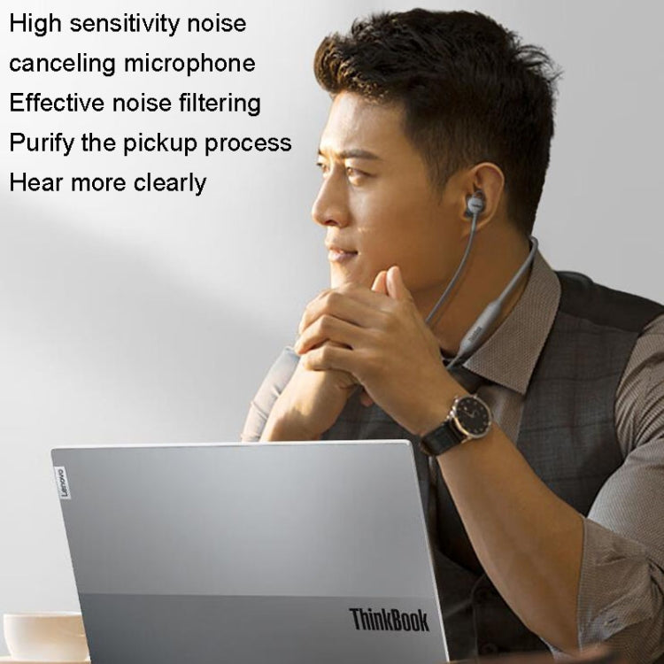 Lenovo ThinkBook UC100 Neckband Dual Wireless Bluetooth Earphone Cell Phone Computer Simultaneous Connection by Lenovo