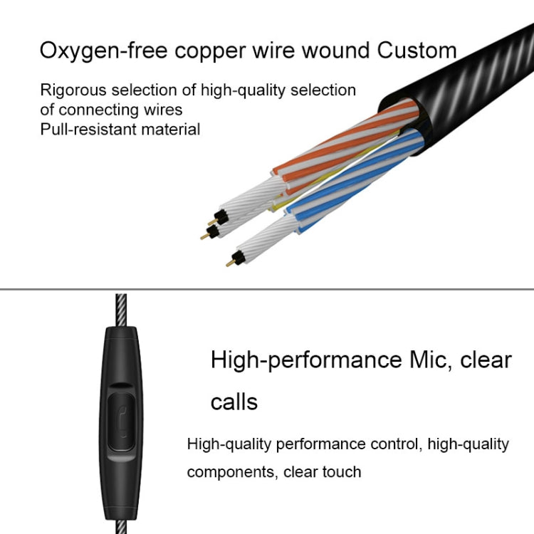 QKZ DM10 1.2m High-Quality In-Ear Metal Magnetic Sports Wired Earphones, Style: Grey by QKZ