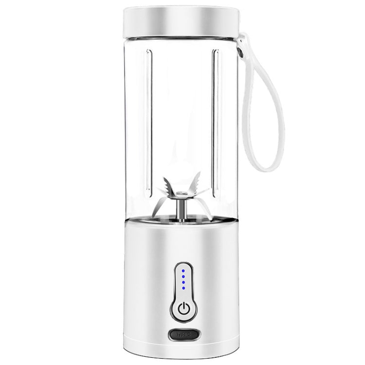 Portable Multifunctional USB Rechargeable Juice Extractor Cup Mini Electrical Juicer(White) by bashfashion