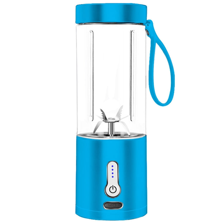 Portable Multifunctional USB Rechargeable Juice Extractor Cup Mini Electrical Juicer(Blue) by bashfashion