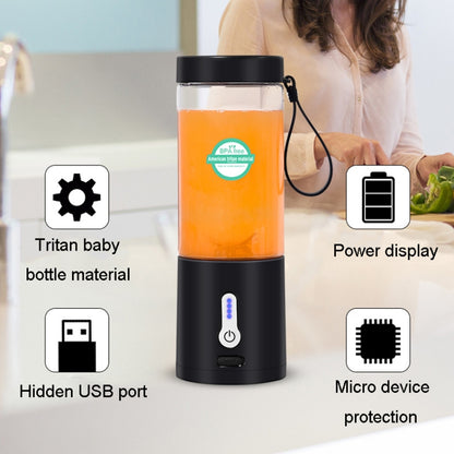 Portable Multifunctional USB Rechargeable Juice Extractor Cup Mini Electrical Juicer(Blue) by bashfashion
