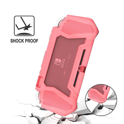 For Nintendo Switch Lite Full Cover Protective Shell TPU Console Case(Pink) by bashfashion