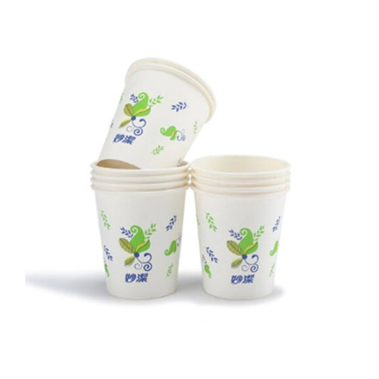 MiaoJie 50pcs /Pack Disposable Paper Cups 8 Ounces Thickened Non-leakable Water Cups(Daily Version) by bashfashion