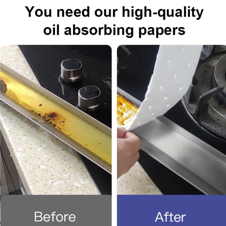 10pcs /Pack Disposable Oil Groove Suction Paper for Cooker Hoods, Spec: 10x90cm Thickened by bashfashion