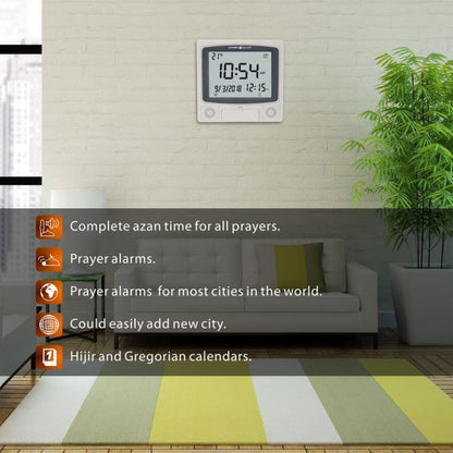 Desktop Digital Perpetual Calendar Study Alarm Clock(Gold) by bashfashion