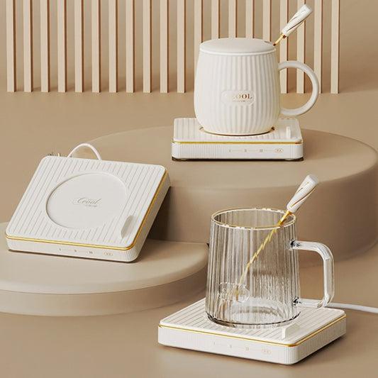 CEOOL Thermostatic Cup Electric Heating Coaster Coffee Thermal Cup Pad,CN Plug, Spec: Glass Cup by bashfashion