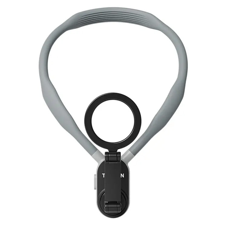 TELESIN Silicone Neck Mount Magnetic Selfie Stick Phone Neck Holder(Gray) by TELESIN