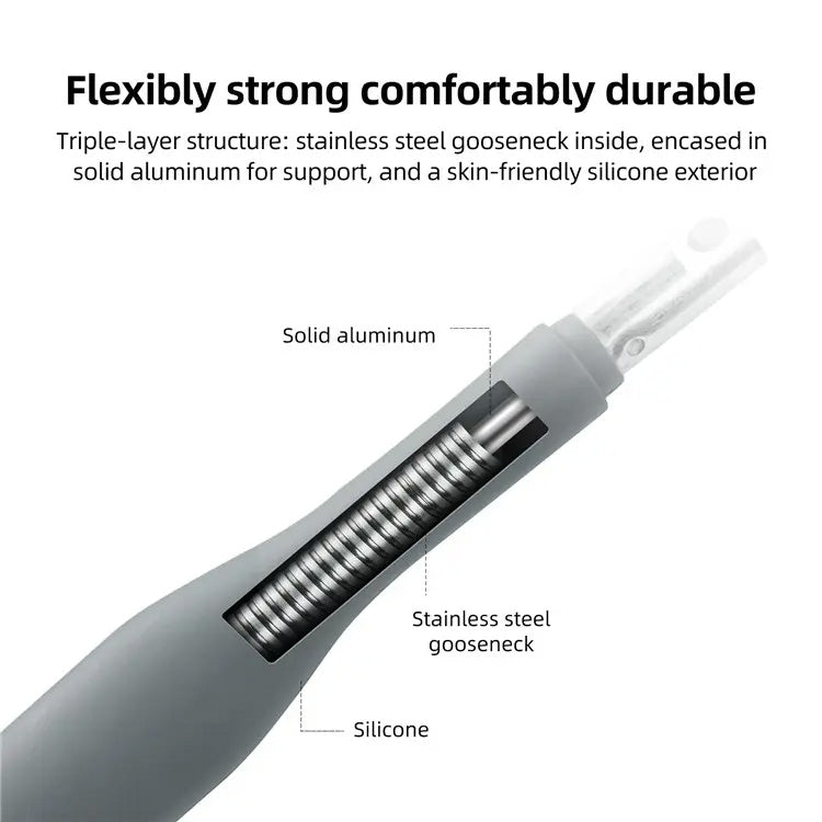 TELESIN Silicone Neck Mount Magnetic Selfie Stick Phone Neck Holder(Gray) by TELESIN