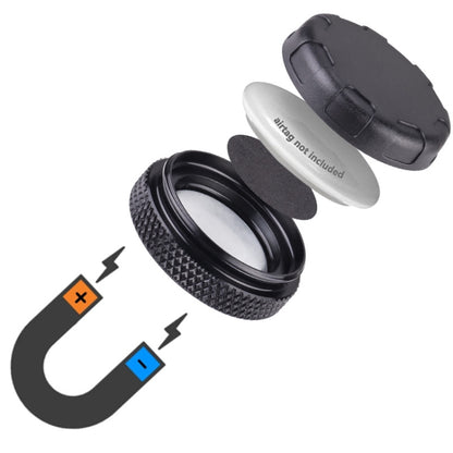 For AirTag Tracker Magnetic Protective Cover Anti-lost Hidden Shell Case(Black) by bashfashion