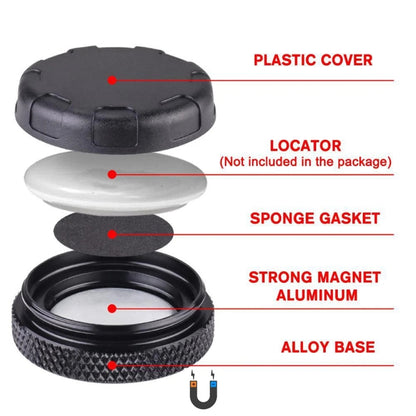 For AirTag Tracker Magnetic Protective Cover Anti-lost Hidden Shell Case(Black) by bashfashion