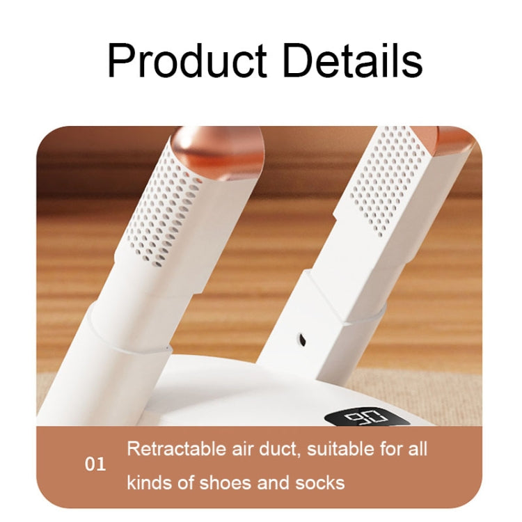 YM-102 Smart Timing UV Purple Light Sterilization Deodorization Dryer Portable Shoe Dryer(US Plug) by bashfashion