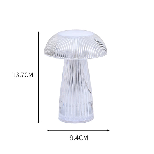 Mushroom Ambient Light Electronic Jellyfish Table Lamp Bedside Night Light 9.4 x 13.7cm(Colorful) by bashfashion