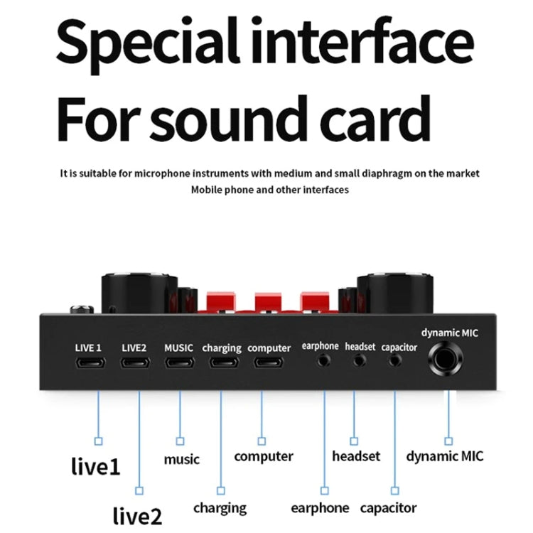 BM800+V8S Sound Card Set Audio Condenser Mic Studio Singing Microphone by bashfashion