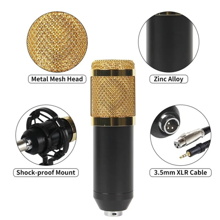 BM800+V8S Sound Card Set Audio Condenser Mic Studio Singing Microphone by bashfashion