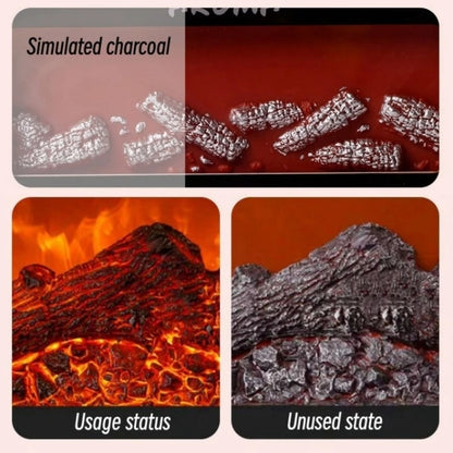 200ml Fireplace Flame Aromatherapy Air Humidifier USB Colorful Night Light Essential Oil Diffuser(Wood Grain) by bashfashion