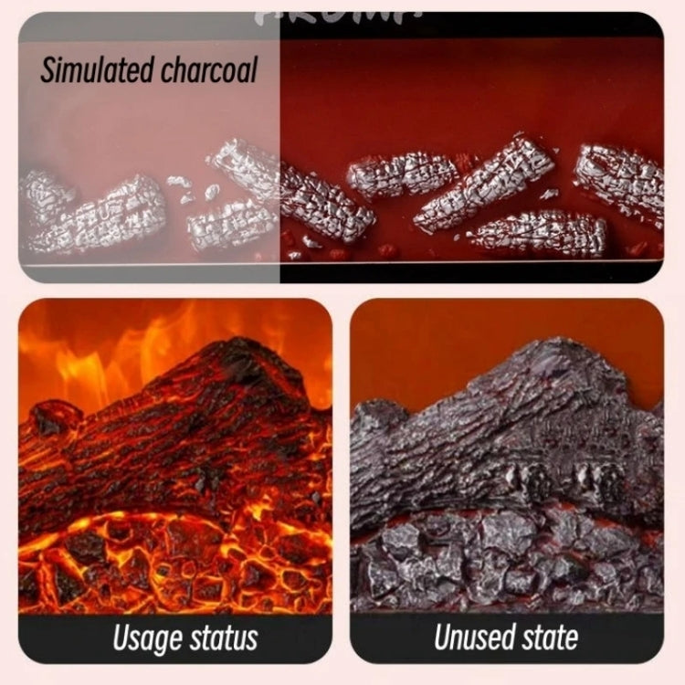 200ml Fireplace Flame Aromatherapy Air Humidifier USB Colorful Night Light Essential Oil Diffuser(White) by bashfashion