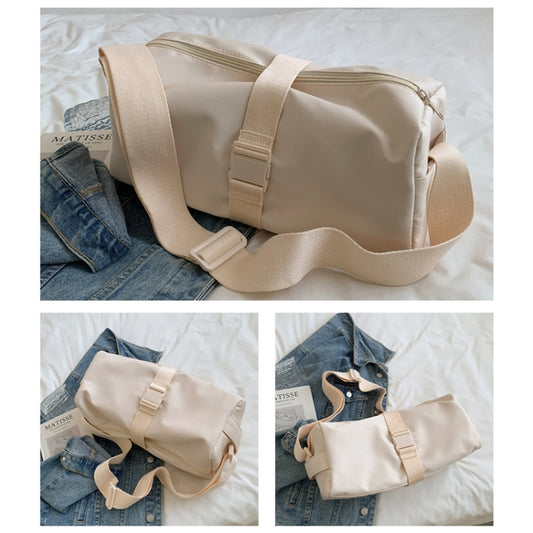 Nylon Waterproof Travel Crossbody Bag Leisure Sports Fitness Bags(Beige) by bashfashion