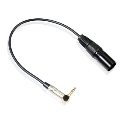 0.3m 90 Degree 3.5mm Stereo TRS Male to XLR 3Pin Male Audio Cable(Black) by bashfashion