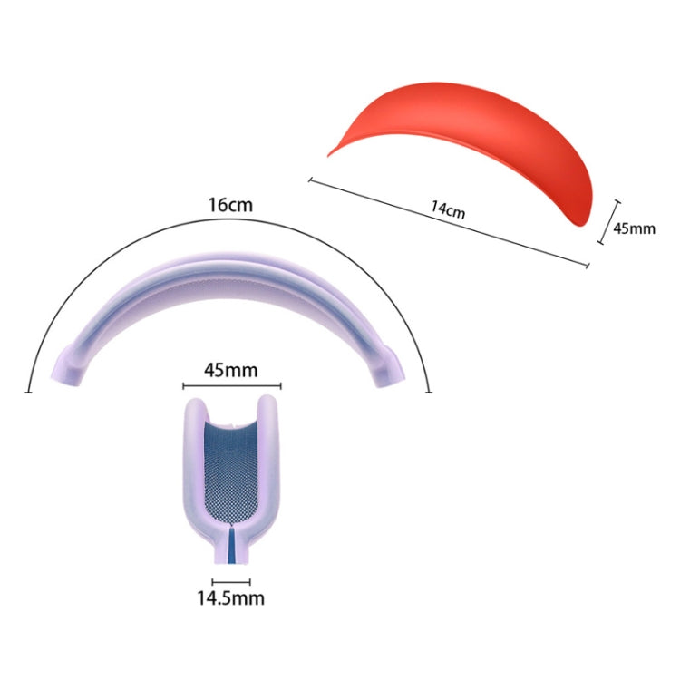 For AirPods Max Headphones 4-in-1 Silicone Replacement Cover Kit(White) by bashfashion