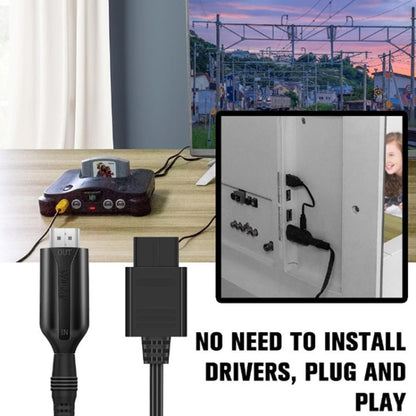 N64 To HDMI Converter For Nintendo Gamecube N64 / SNES / NGC(Black) by bashfashion