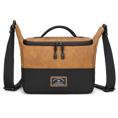 PU Leather Shoulder Crossbody Photography Bag SLR Camera Bag Lens Storage Bag(Brown) by bashfashion