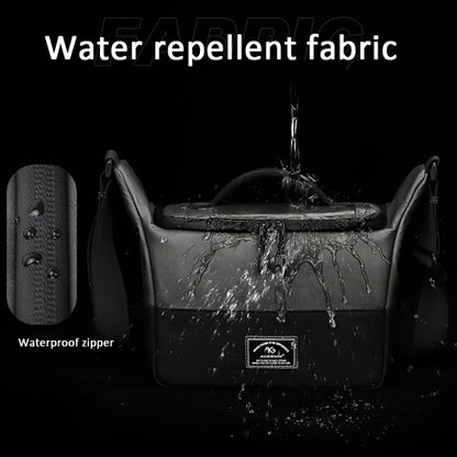 PU Leather Shoulder Crossbody Photography Bag SLR Camera Bag Lens Storage Bag(Blue) by bashfashion