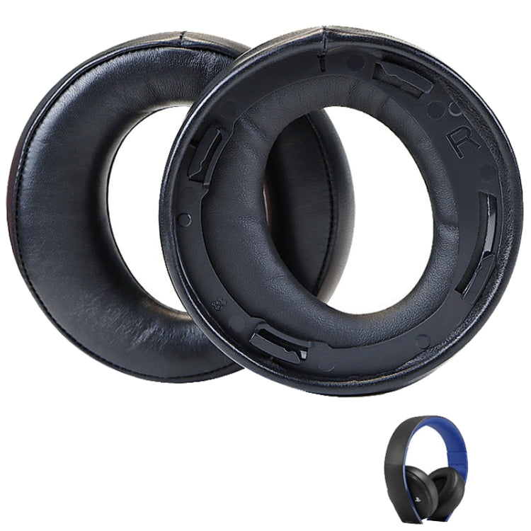 For Sony CECHYA-0083 Black Sheepskin 2pcs Headphone Sponge Cover Earmuffs Headset Case by bashfashion