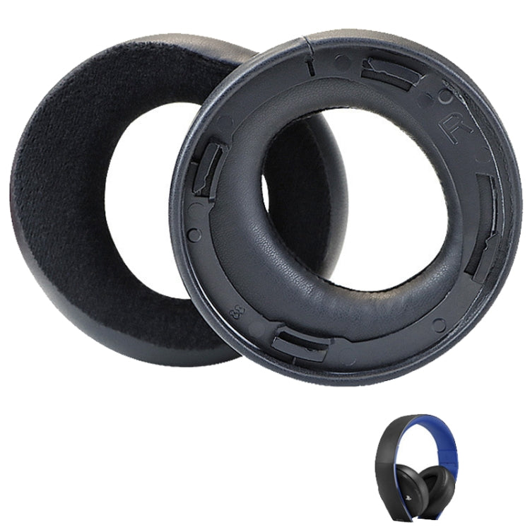 For Sony CECHYA-0083 Black Velvet 2pcs Headphone Sponge Cover Earmuffs Headset Case by bashfashion