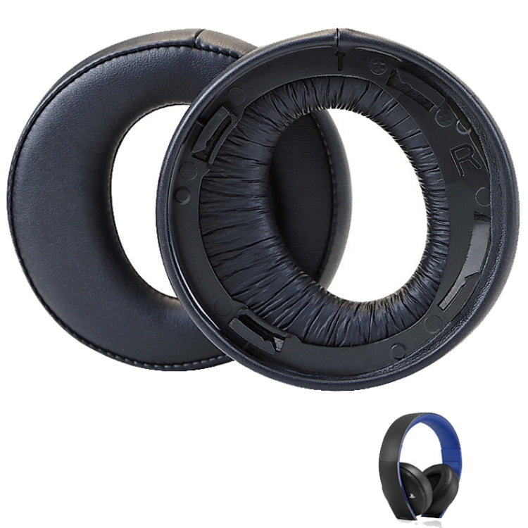 For Sony CECHYA-0083 Black PU 2pcs Headphone Sponge Cover Earmuffs Headset Case by bashfashion