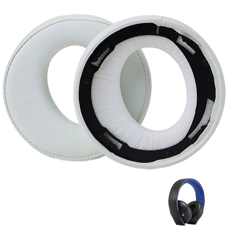 For Sony CECHYA-0083 White PU 2pcs Headphone Sponge Cover Earmuffs Headset Case by bashfashion
