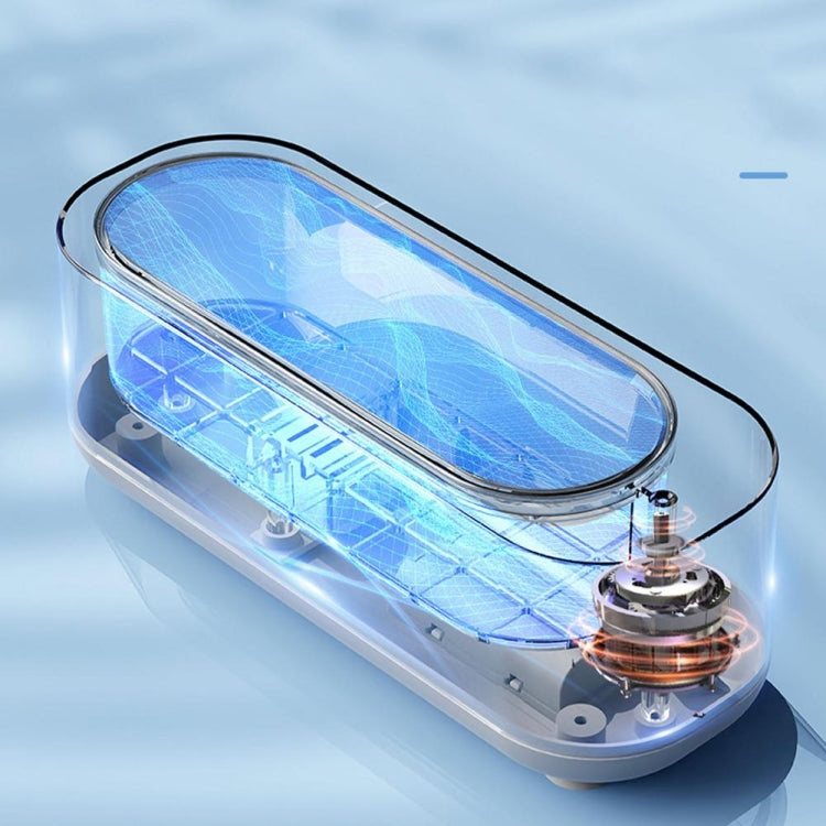 Multifunctional Ultrasonic Cleaner Jewelry Glasses Lenses Cleaning Machine, Spec: Dry Battery Powered Gray by bashfashion