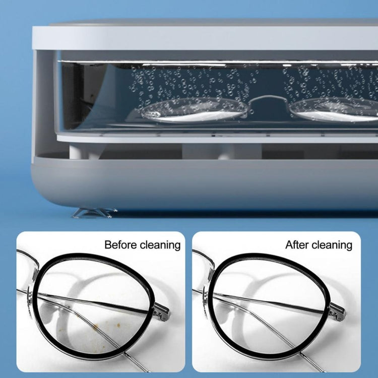 Multifunctional Ultrasonic Cleaner Jewelry Glasses Lenses Cleaning Machine, Spec: Dry Battery Powered Gray by bashfashion