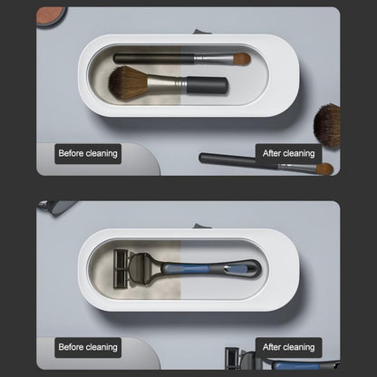 Multifunctional Ultrasonic Cleaner Jewelry Glasses Lenses Cleaning Machine, Spec: Dry Battery Powered Gray by bashfashion