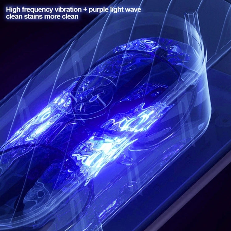 Multifunctional Ultrasonic Cleaner Jewelry Glasses Lenses Cleaning Machine, Spec: Rechargeable With Purple Light by bashfashion