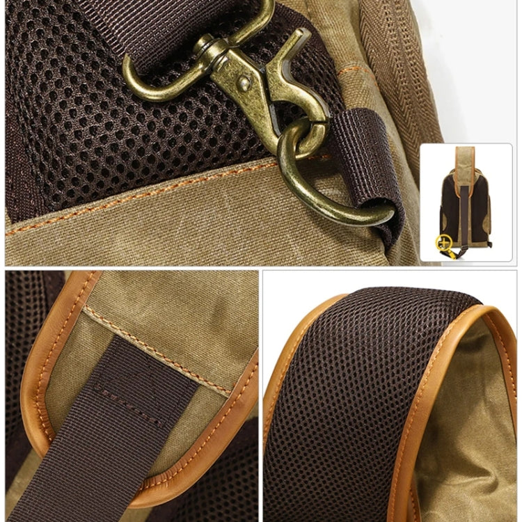 Outdoor Canvas Wear-resistant Waterproof Photography Shoulder Bag(Army Green) by bashfashion