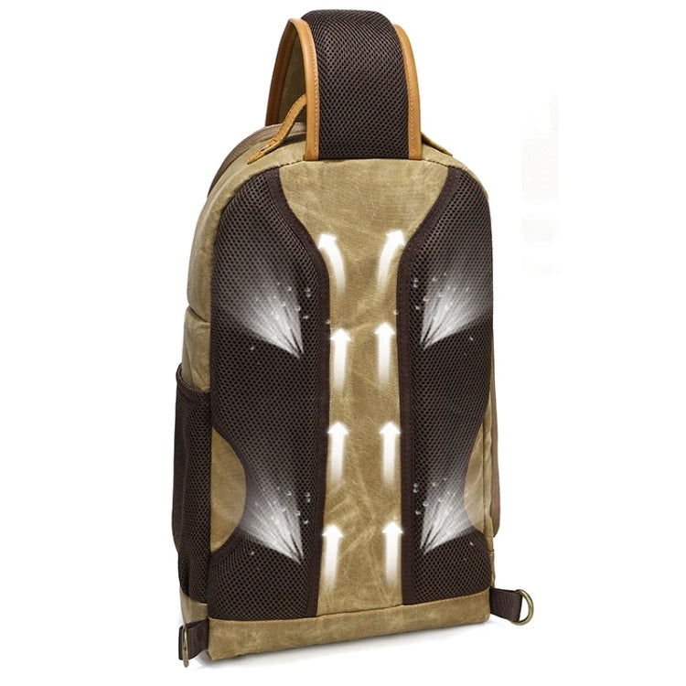 Outdoor Canvas Wear-resistant Waterproof Photography Shoulder Bag(Army Green) by bashfashion